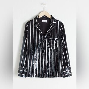 & Other Stories sequin pajama top